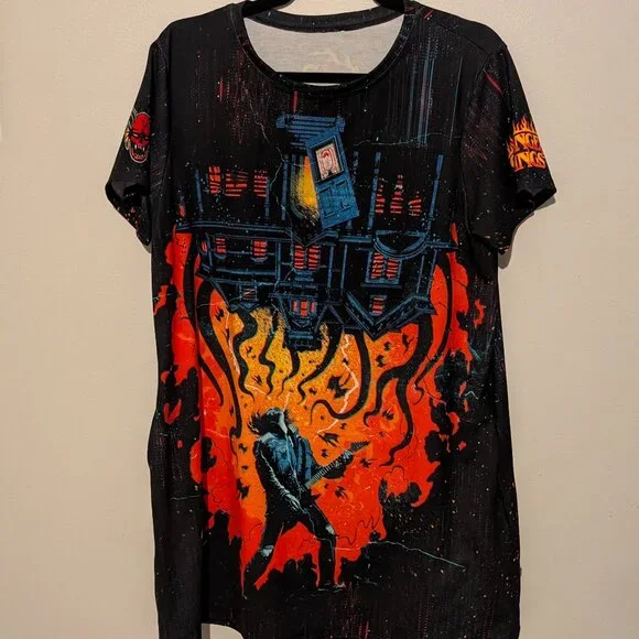 BlackMilk x Stranger Things Piggyback Swing Tee Dress L - Picture 2 of 3
